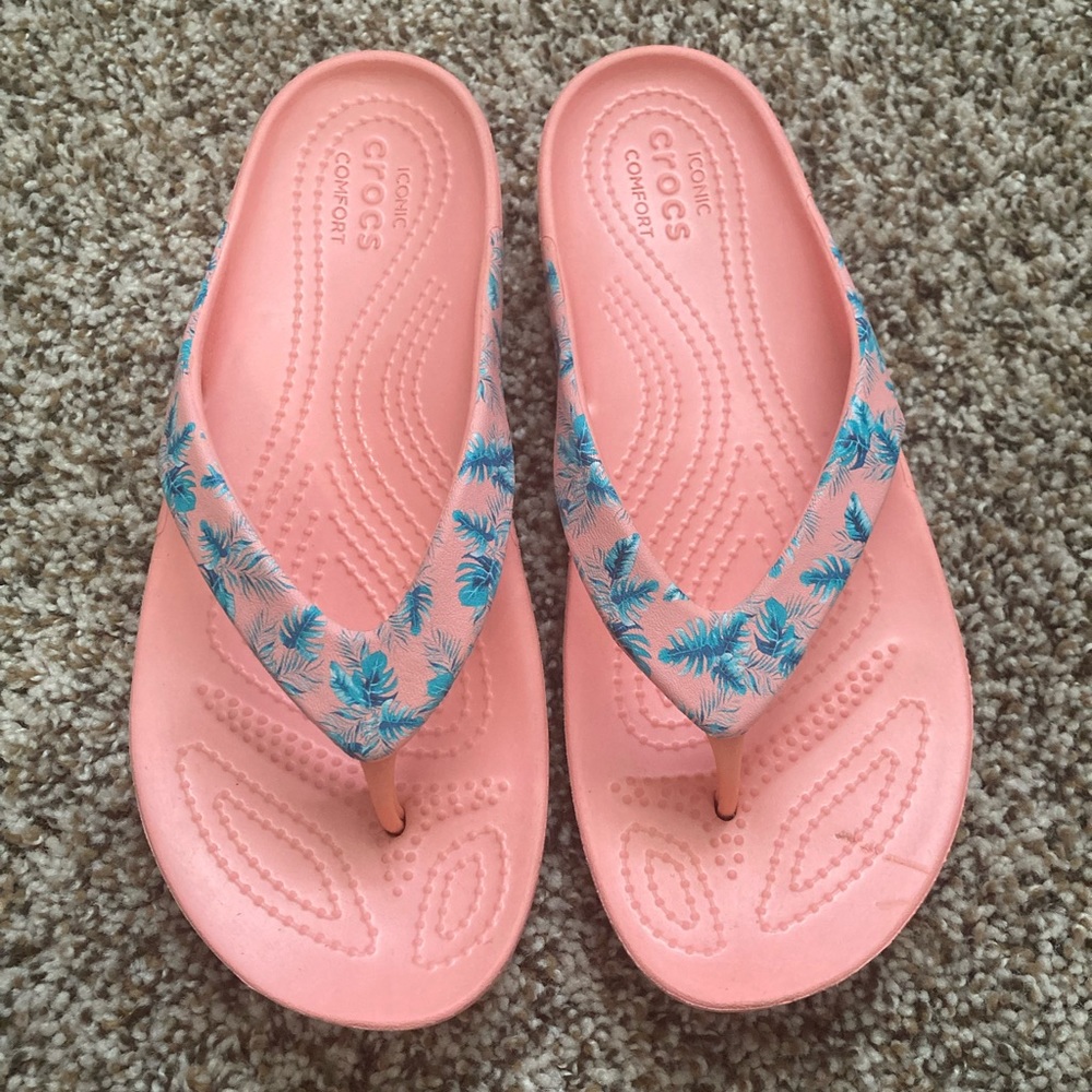 Croc flip flops